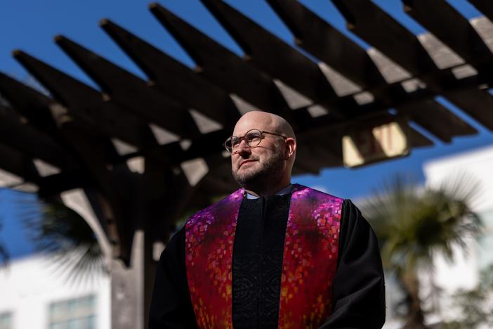 Pastor Benjamin Boswell, who was pushed out as the senior minister at Myers Park Baptist Church, is seen Sunday, Jan. 26, in Charlotte, N.C.
