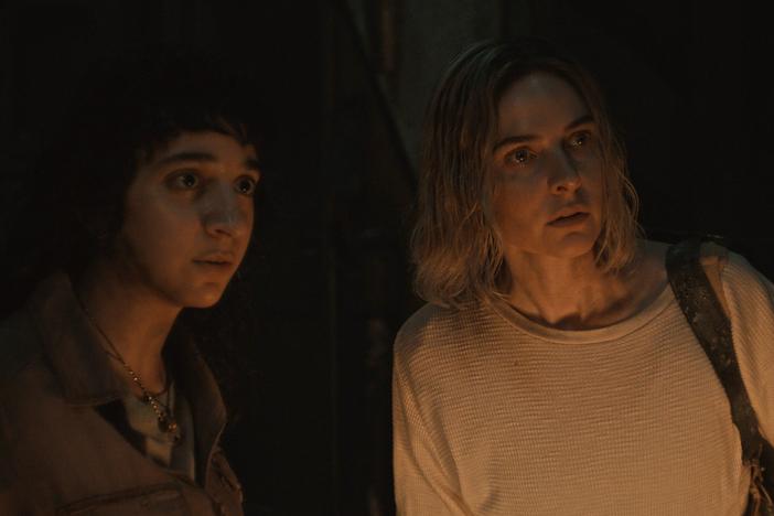Sara Hazemi as Hope and Rebecca Ferguson as Juliette Nichols in <em>Silo.</em>