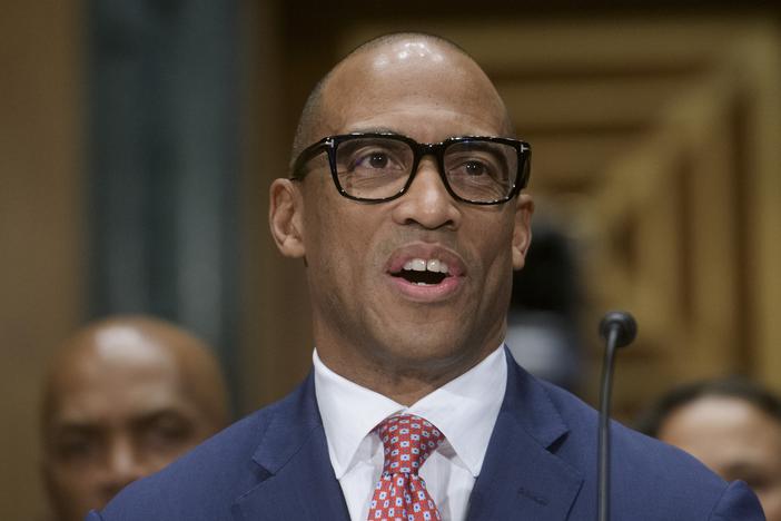 Scott Turner delivers his opening remarks during a Senate Committee on Banking, Housing, and Urban Affairs hearing for his pending confirmation on Jan. 16.