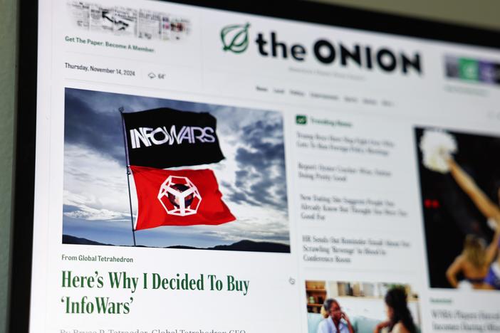 The satirical news site The Onion thought it purchased Alex Jones' Infowars at auction before a U.S. bankruptcy judge in Houston rejected the bid.
