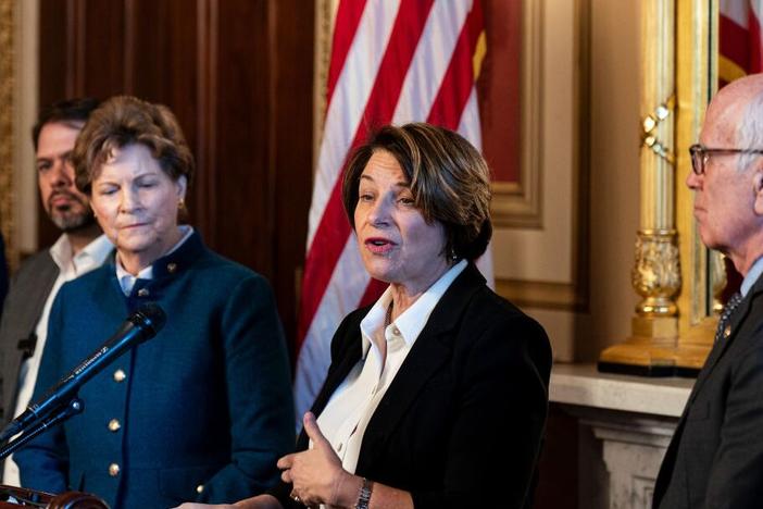 Senator Amy Klobuchar, a Democrat from Minnesota, was among a group of Democratic senators who wrote to the Department of Health and Human Services demanding answers on the agency's communications pause.