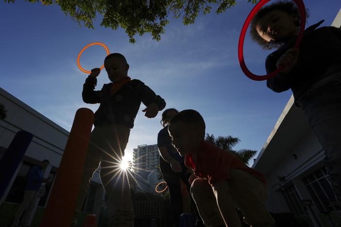 Children play during aftercare for the Head Start program at Easterseals South Florida, an organization that gets about a third of its funding from the federal government, on Jan. 29 in Miami.