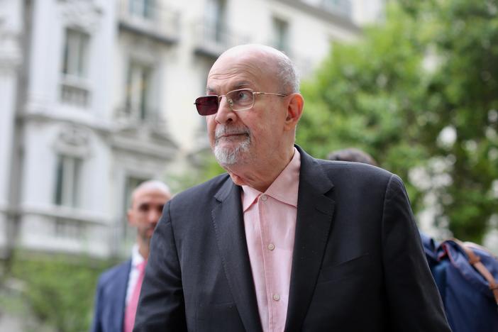 Salman Rushdie presented his book Knife at El Ateneo Library, in Madrid, Spain on May 20, 2024.