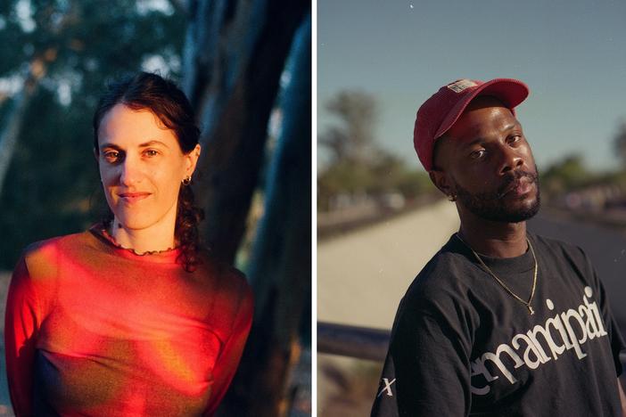 The composer Celia Hollander (left) and rapper Fat Tony are two musicians who were affected by the LA wildfires, which destroyed the instruments, record collections and irreplaceable work of many artists.