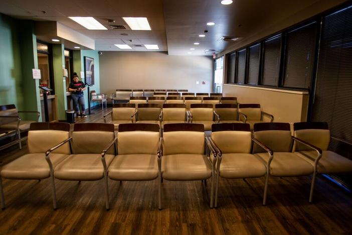 The waiting room at Alamo Women's Reproductive Services emptied the day the Supreme Court overturned <em>Roe v. Wade, </em>making it certain abortion would become illegal in Texas. The state is among nearly a dozen with laws criminalizing abortion that report zero or only a handful of abortions in 2023.