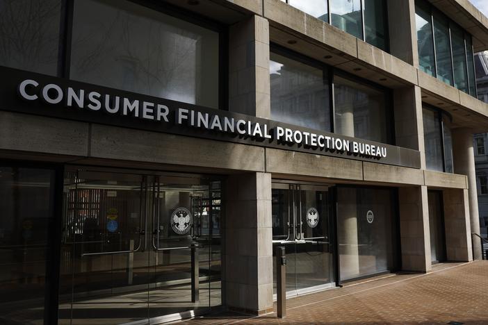 The exterior of the Consumer Financial Protection Bureau headquarters in Washington, D.C. Employees of the CFPB were notified that the headquarters would be closed and that employees were to work from home.