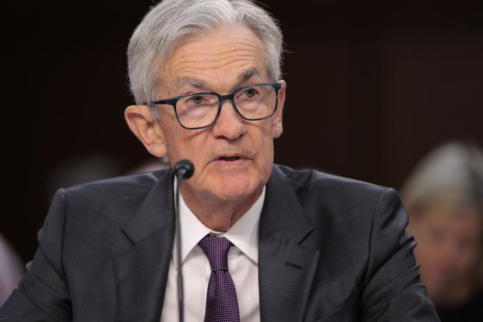 Federal Reserve chairman Jerome Powell testified before the Senate Banking Committee Tuesday. He said the central bank does not need to be in a hurry to make further cuts in interest rates.