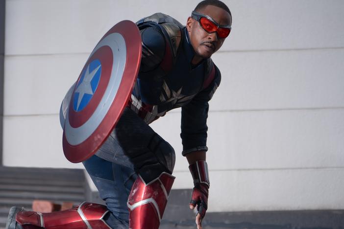 Anthony Mackie as Captain America.