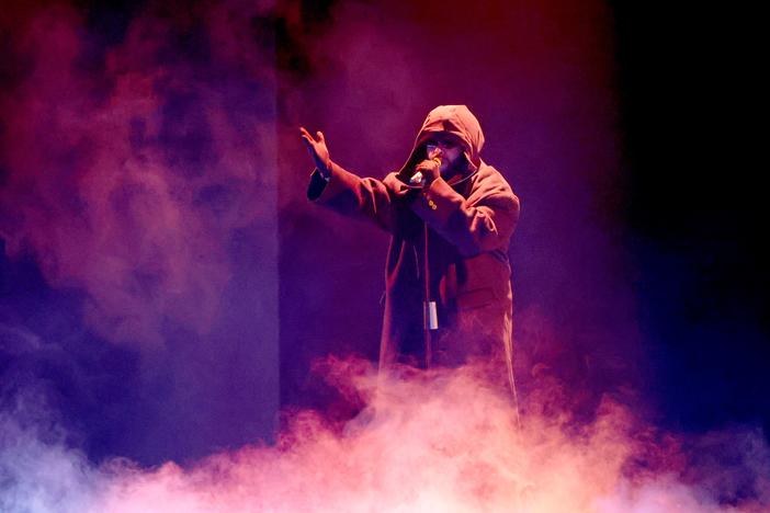 The Weeknd performs during the 67th Grammy Awards.