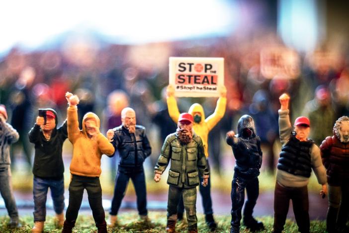 Fight for America! is a new art installation about democracy that invites audiences to play a war game — battling over the U.S. Capitol on Jan. 6, 2021.