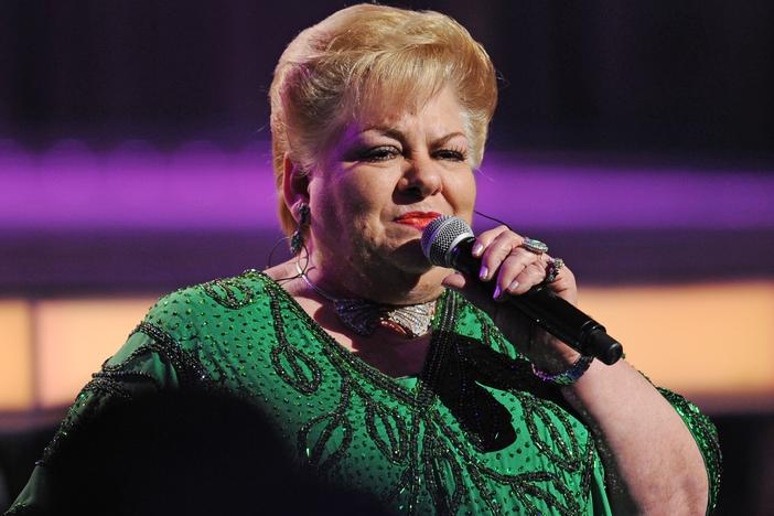 Mexican singer Paquita la del Barrio performs at the 14th annual Latin Grammy Awards in Las Vegas, Nevada.