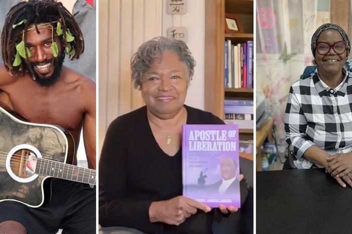 Collage a musician photographed by Matheus Sastre (left), Cheryl LaRoche (middle), and Sharon Sheppard (right)