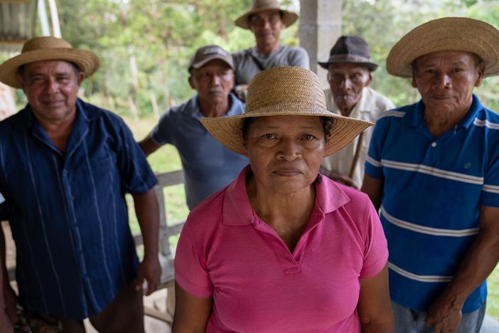 Digna Benite (center) calls her village of Limón de Chagres, a land made of love.