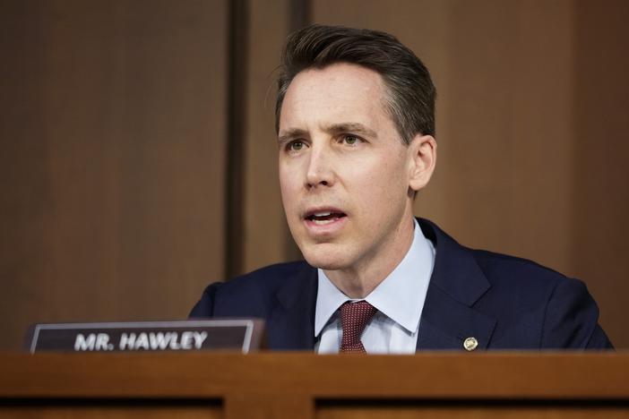 Sen. Josh Hawley delivers remarks during the Senate Judiciary Committee confirmation hearing for U.S. Supreme Court nominee Judge Ketanji Brown Jackson in the Hart Senate Office Building on Capitol Hill on March 21, 2022, in Washington, DC.