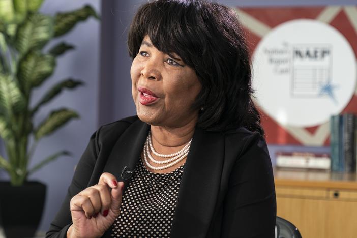 Peggy Carr, commissioner of the National Center for Education Statistics, speaks about the testing program known as "The Nation's Report Card" during a 2022 interview.