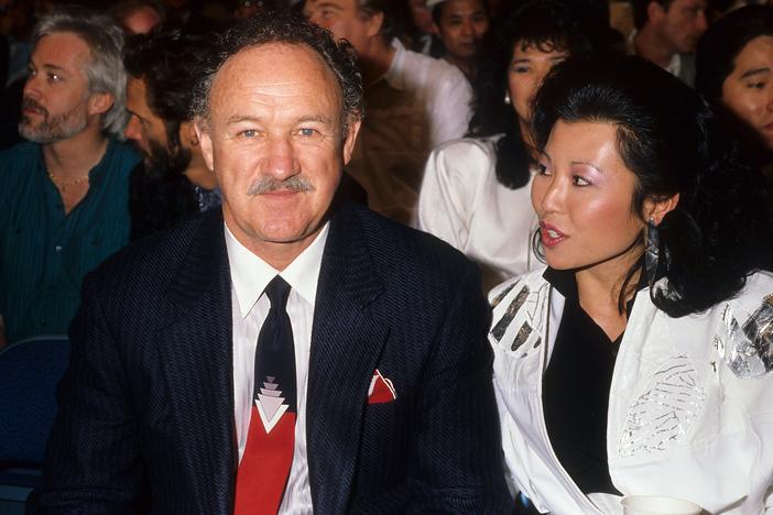 Actor Gene Hackman and wife Betsy Arakawa, in Los Angeles, Calif., in 1986.