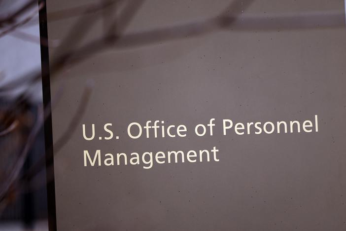 The Theodore Roosevelt Federal Building headquarters of the U.S. Office of Personnel Management is seen on Monday in Washington, D.C.
