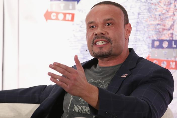 Dan Bongino speaks onstage during Politicon 2018 at Los Angeles Convention Center.