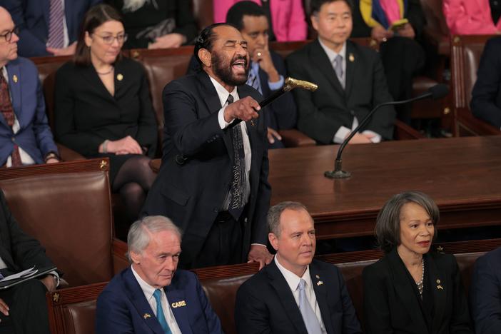 Rep. Al Green, D-Texas, was censured by the House on Thursday. The vote was in response to Green's protest  on Tuesday during President Trump's address to a joint session of Congress.