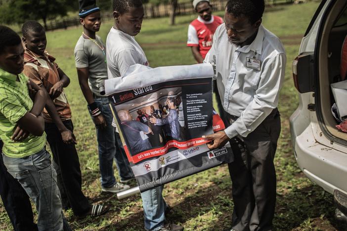 South African boys from a rural area are briefed by an health worker from Doctors Without Borders before undergoing medical circumcision as a form of HIV prevention. The U.S. has supported male circumcision programs in countries with high rates of HIV. In his address to Congress this week, President Donald Trump listed aid programs that he considers an "appalling waste" and included "$10 million for male circumcision in Mozambique."