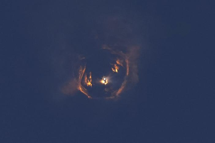 SpaceX's mega rocket Starship makes a test flight from Starbase in Boca Chica, Texas, on Thursday.