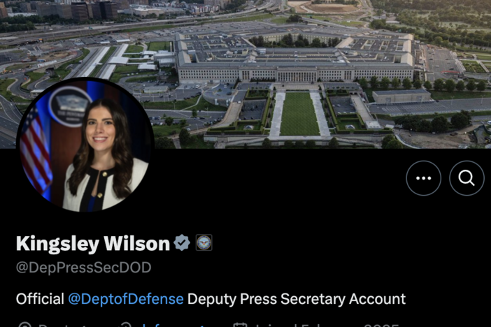 Department of Defense deputy press secretary Kingsley Wilson's account on X shows that she has thousands of followers.