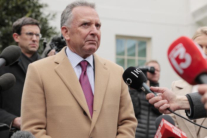 Steve Witkoff, President Trump's special envoy to the Middle East, speaks outside the White House last week before leaving to Qatar to begin ceasefire talks between Israel and Hamas.