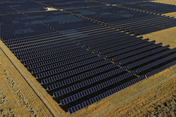A solar plant in Mona, Utah. The U.S. Energy Information Administration says solar will account for just over half of new power generation that will get built in the U.S. this year.