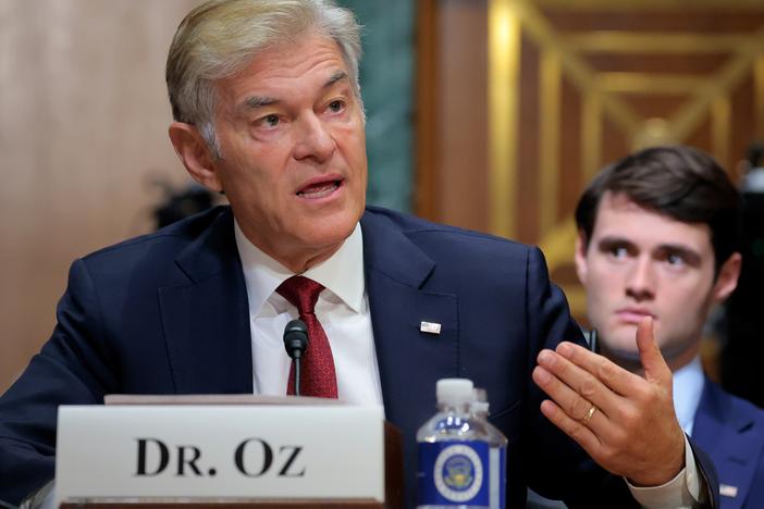Dr. Mehmet Oz testifies before the Senate Finance Committee in Washington D.C. on Friday in his bid to be named administrator of the Centers for Medicare and Medicaid Services.