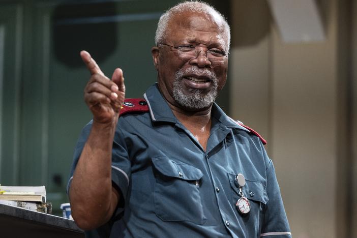 John Kani in <em>Kunene and the King </em>at Shakespeare Theatre Company.