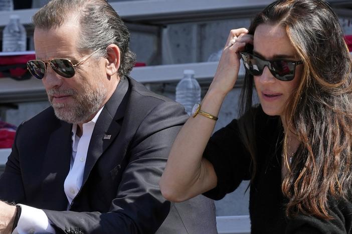 Hunter Biden and Ashley Biden are shown attending Maisy Biden's commencement ceremony in Philadelphia on May 15, 2023.