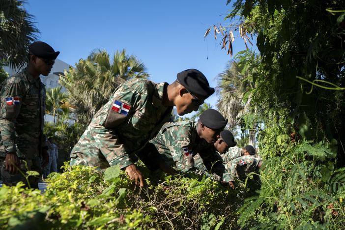 Military personnel search on March 10, 2025, for Sudiksha Konanki, a university student from the U.S. who disappeared on a beach in Punta Cana, Dominican Republic.