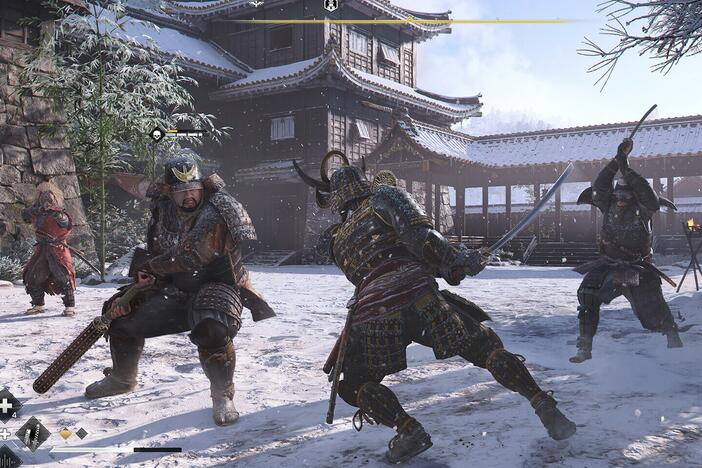 Yasuke wields a long katana against foes in Assassin's Creed Shadows.