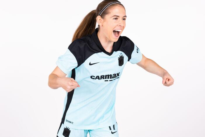 McKenna Whitham #17 poses for a portrait during NJ/NY Gotham FC NWSL Media Day on January 27, 2025