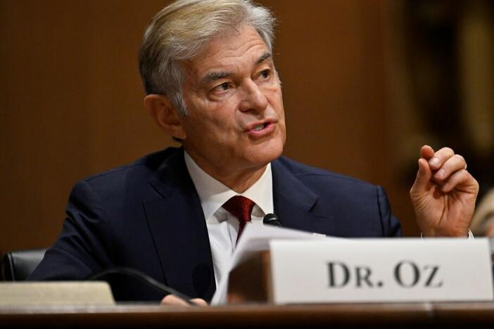 Dr. Mehmet Oz speaks before the Senate Finance Committee during his confirmation hearing to lead the Centers for Medicare & Medicaid Services in Washington, D.C., on Friday.