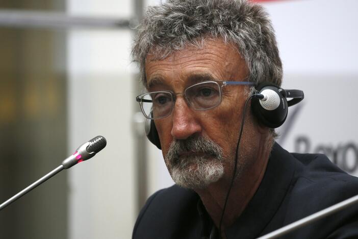 Eddie Jordan, former Formula One driver and team owner, listens during a press conference in July 2013 in Moscow.