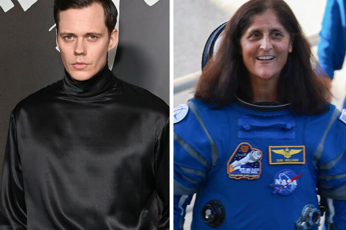 From left: Liberty Enlightening the World, Bill Skarsgård, Sunita Williams (before her ISS sojourn).