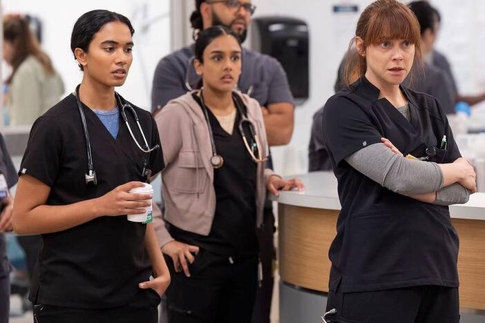 Mohan (Supriya Ganesh), Javadi (Shabana Azeez), Donnie (Brandon Mendez Homer), and McKay (Fiona Dourif).