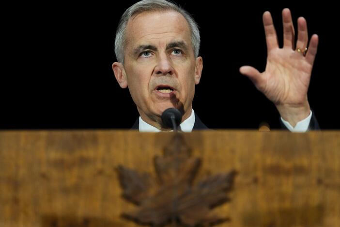 Prime Minister Mark Carney holds a press conference following the First Ministers Meeting at the National War Museum on Friday.