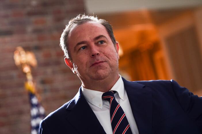 Newsmax Media CEO Christopher Ruddy, shown here in 2018, was the focus of a court hearing in a lawsuit brought by Dominion Voting Systems against the network. Dominion is suing Newsmax for defamation over false claims of election fraud broadcast on the network following the 2020 presidential election.