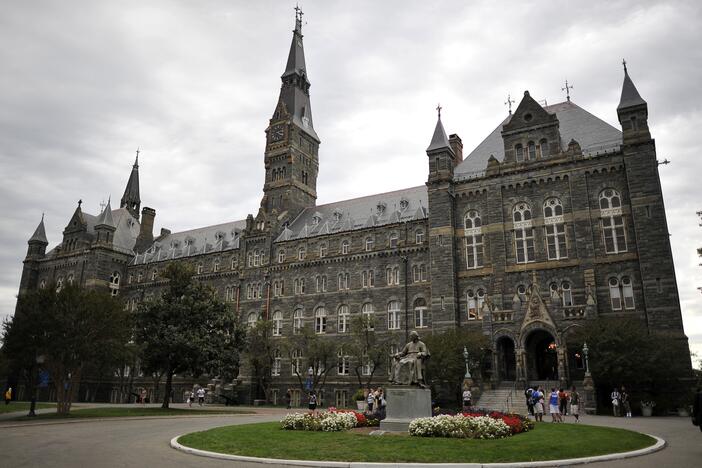 Healy Hall, the flagship building of Georgetown University's main campus in Washington, D.C., is seen in 2011.