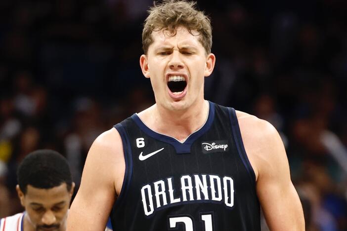 Moritz Wagner at Amway Center on November 25, 2022 in Orlando, Florida. (Photo by Douglas P. DeFelice/Getty Images)