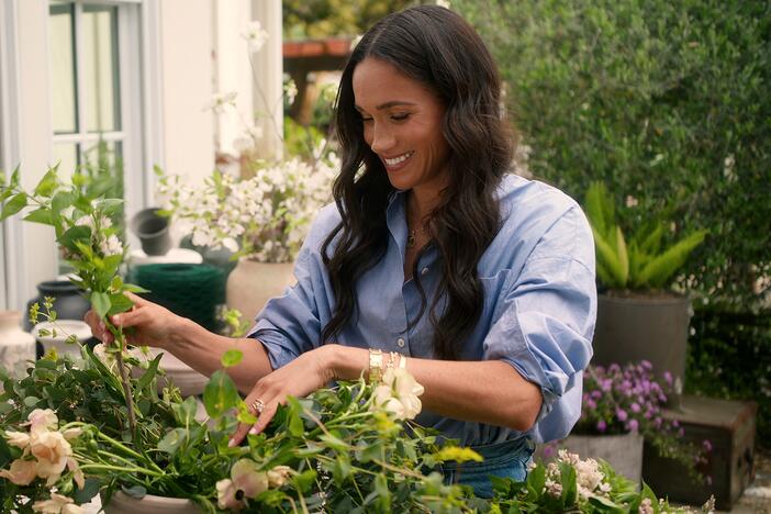 Meghan, Duchess of Sussex in an episode of <em>With Love, Meghan</em>.