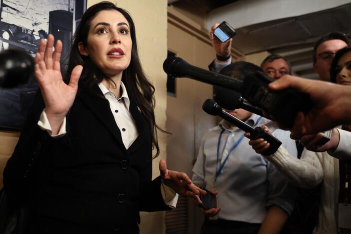 Rep. Anna Paulina Luna, R-Fla., seen here at the U.S. Capitol on December 20, 2024, is working on a measure that would allow new parents to vote by proxy.