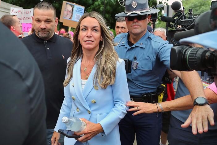 Karen Read, pictured outside of the Norfolk Superior Court for a hearing in August. Her legal team tried for months to get her second trial dismissed.