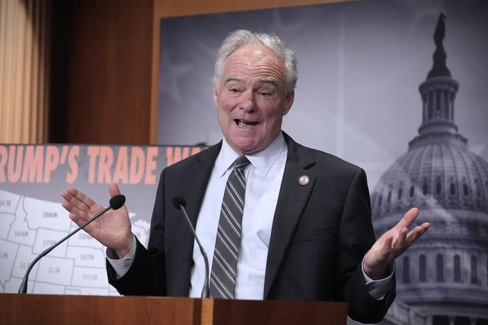 The Senate has approved a measure pushing back on President Trump's tariffs. The measure, sponsored by Sen. Tim Kaine, D-Va., was approved with GOP support but is not expected to ever come up for a vote in the House.