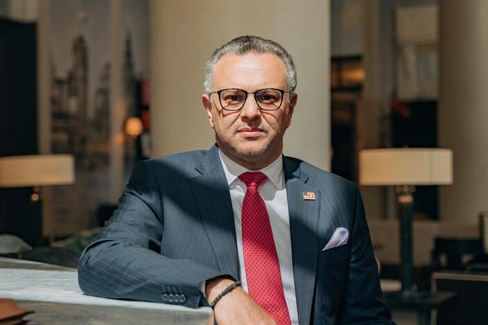 Massad Boulos, Tiffany Trump's father-in-law, sits for a portrait at a hotel in New York on Sep 4, 2024.