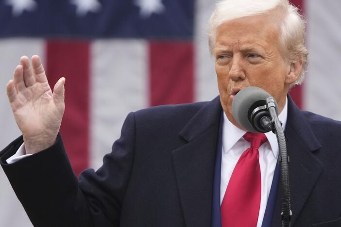 President Trump speaks during an event to announce new tariffs in the Rose Garden at the White House on April 2, 2025, in Washington.
