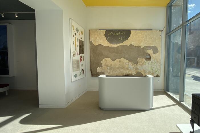 The lobby of the National Public Housing Museum, located in Chicago, Illinois.