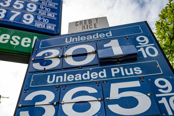 Falling gasoline prices helped keep inflation in check last month.  AAA says the average price of regular gas nationwide is $3.22.